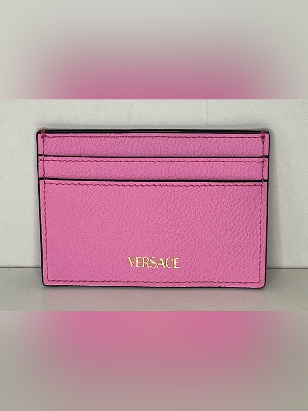Versace Hot Pink Leather Medusa Card Case - Picture 3 of 8